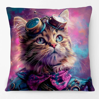Fashion Animal Portrait Cushion Covers | Poodle Dog Pug Cat Fox Monkey Duck Elephant Throw Pillow Cases