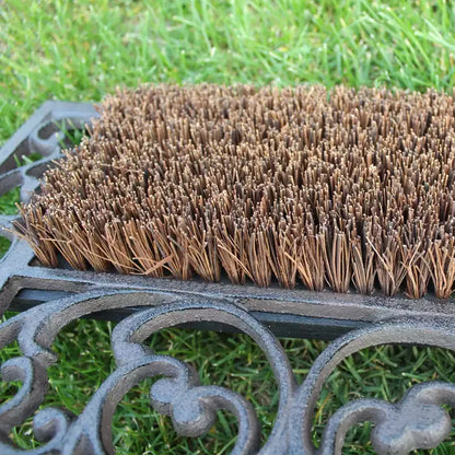 Cast Iron Doormat Boot Scraper 58cm - Heavy Duty Vintage