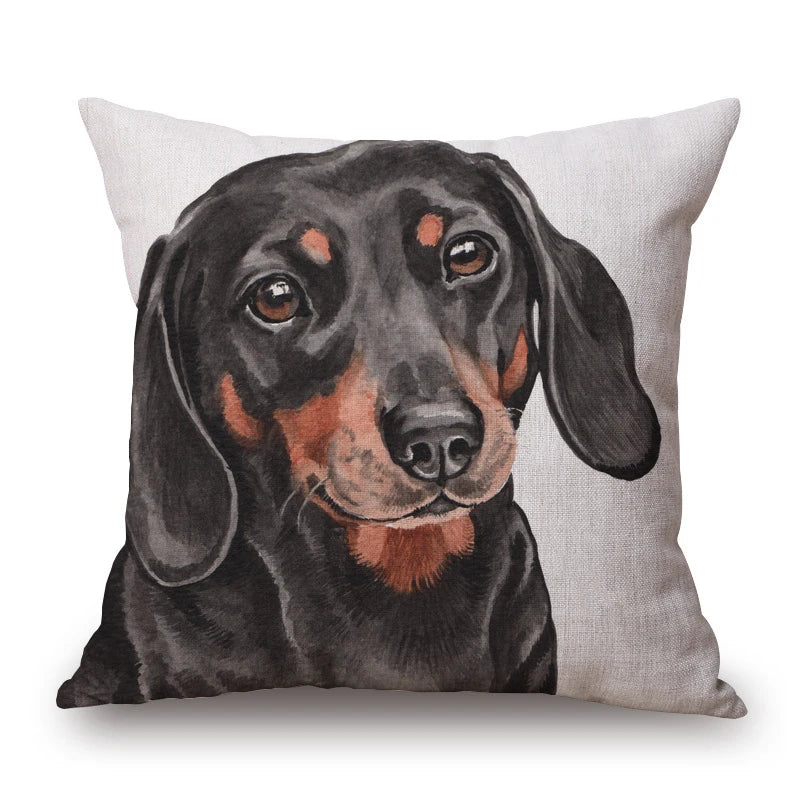 Dog Portrait Cushion Covers | Dalmatian, Boxer, Schnauzer & More | 45x45cm