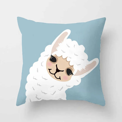 Cartoon Alpaca Llama Cushion Cover | 20 Designs | 30cm to 66cm
