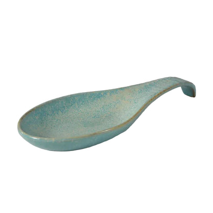 Porcelain Spoon Rest - Ceramic Utensil Holder for Stove Top