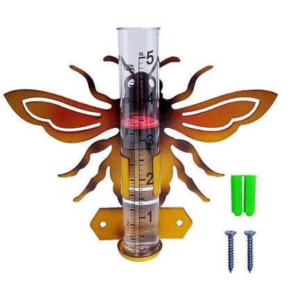 Rain Gauge Bee Rustic Garden - The Renmy Store Homewares & Gifts 