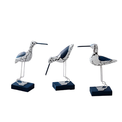 Bird Ocean Coastal Set of 3 Navy Blue