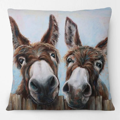 Farm Animal Friends Cushion Covers 45cm | Highland Cow, Giraffe & Farmhouse Designs