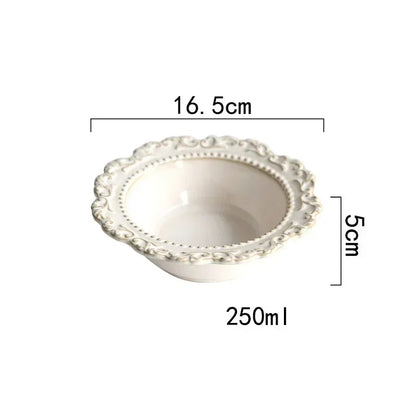 Cup Plate Bowl Vintage French Elegance Embossed