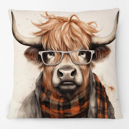 Cushion Cover Funky Farm Vintage Fox Highland Cow Sheep Alpaca Goat Donkey Horse