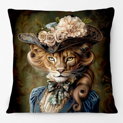 Animal Royalty Cushion Covers 45cm | Regal Animal Portraits & Vintage Style