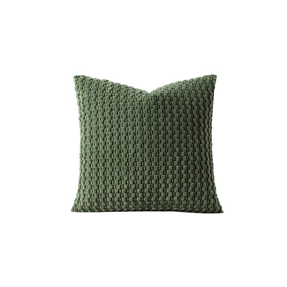 Cushion Cover Striped Corduroy - Beige Khaki Green Blue White