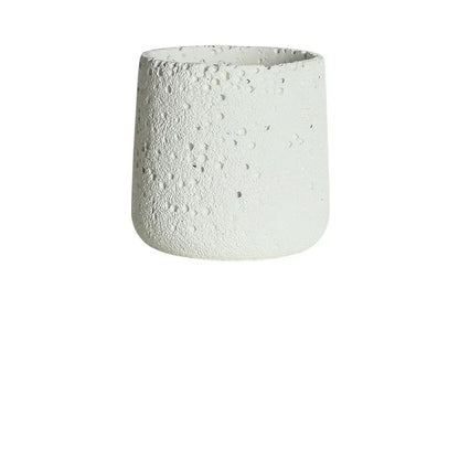 Pot Planter Flower Rustic Garden Concrete Stone Style
