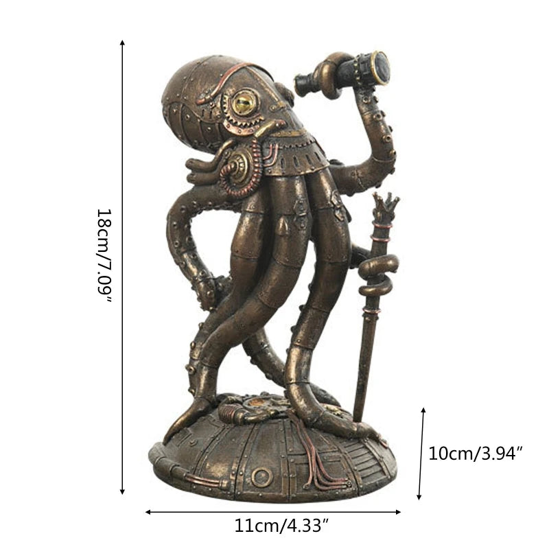 Octopus Captain Steampunk Retro Ornament