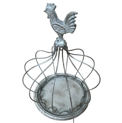 Cloche Planter Rooster Rustic Farmhouse