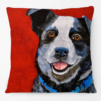 Australian Cattle Dog & Kelpie Red Heeler Cushion Cover | 45cm | Linen or Plush | Dog Lover Gift
