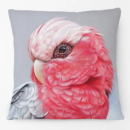 Australian Native Birds Cushion Cover | Cockatoo Cockatiel Lorikeet Finch Art | Linen or Plush | 45x45cm