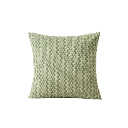 Cushion Cover Striped Corduroy - Beige Khaki Green Blue White