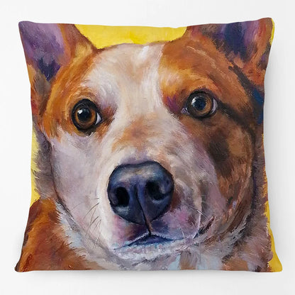 Australian Cattle Dog & Kelpie Red Heeler Cushion Cover | 45cm | Linen or Plush | Dog Lover Gift