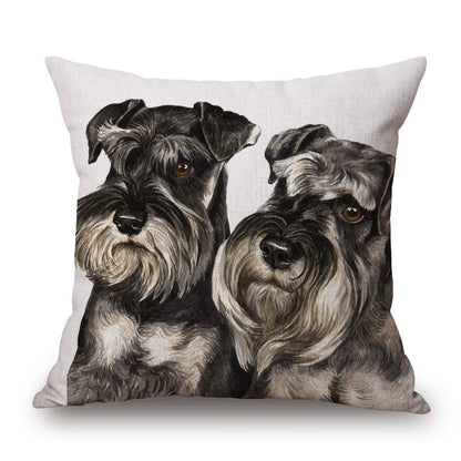 Dog Portrait Cushion Covers | Dalmatian, Boxer, Schnauzer & More | 45x45cm