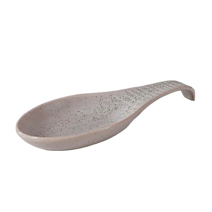 Porcelain Spoon Rest - Ceramic Utensil Holder for Stove Top