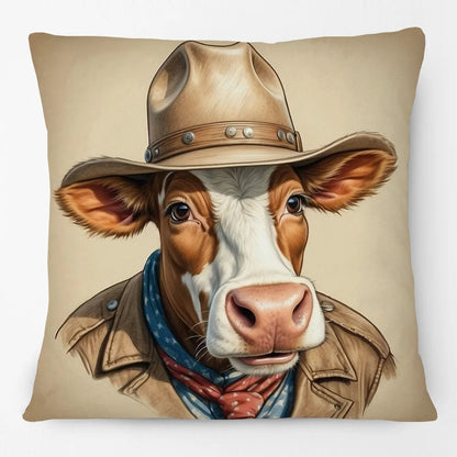 Cushion Cover Vintage Funky Horse Donkey Cow Dog