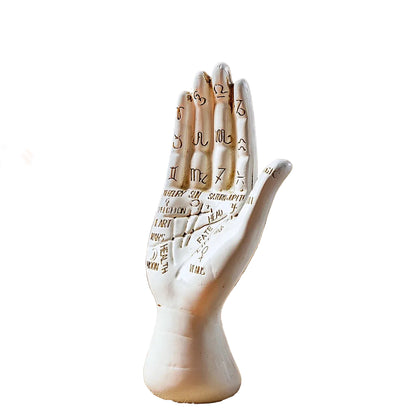 Palmistry Hand Figurine — Resin Zodiac Palm Reading Statue | Mystical Home Decor