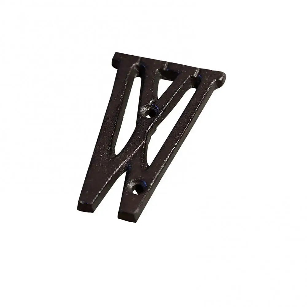 House Property Address A-Z Letter Alphabet Cast Iron Rustic
