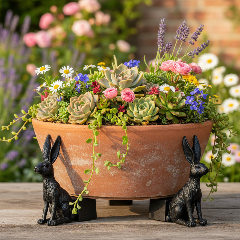Rabbit Pot Feet Set of 3 - Small Planter Pot Raisers