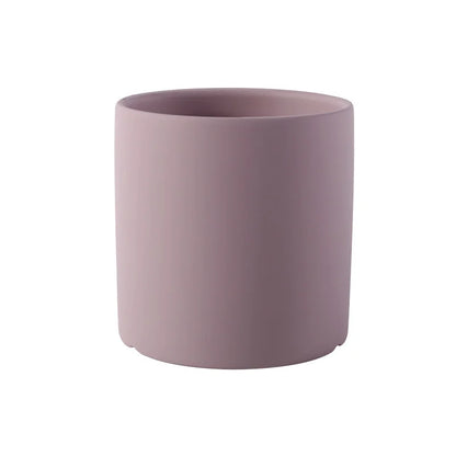 Colourful Ceramic Planter Pot with Tray & Drainage Hole | 24 Colours 4 Sizes | Indoor Outdoor Succulent Pot