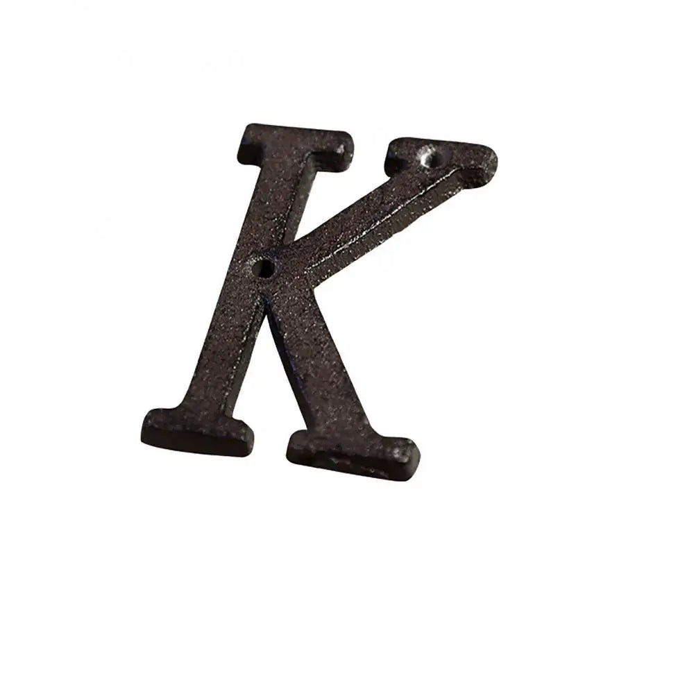House Property Address A-Z Letter Alphabet Cast Iron Rustic