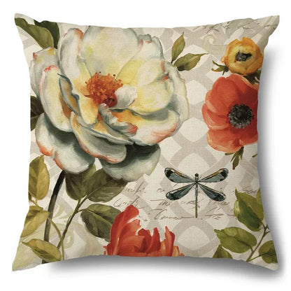 Cushion Cover Floral Rose Flower Butterfly Range