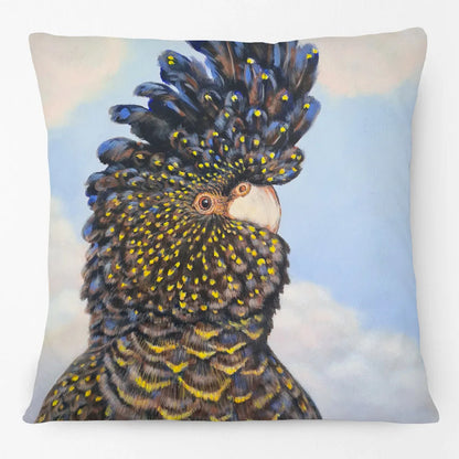 Australian Native Birds Cushion Cover | Cockatoo Cockatiel Lorikeet Finch Art | Linen or Plush | 45x45cm