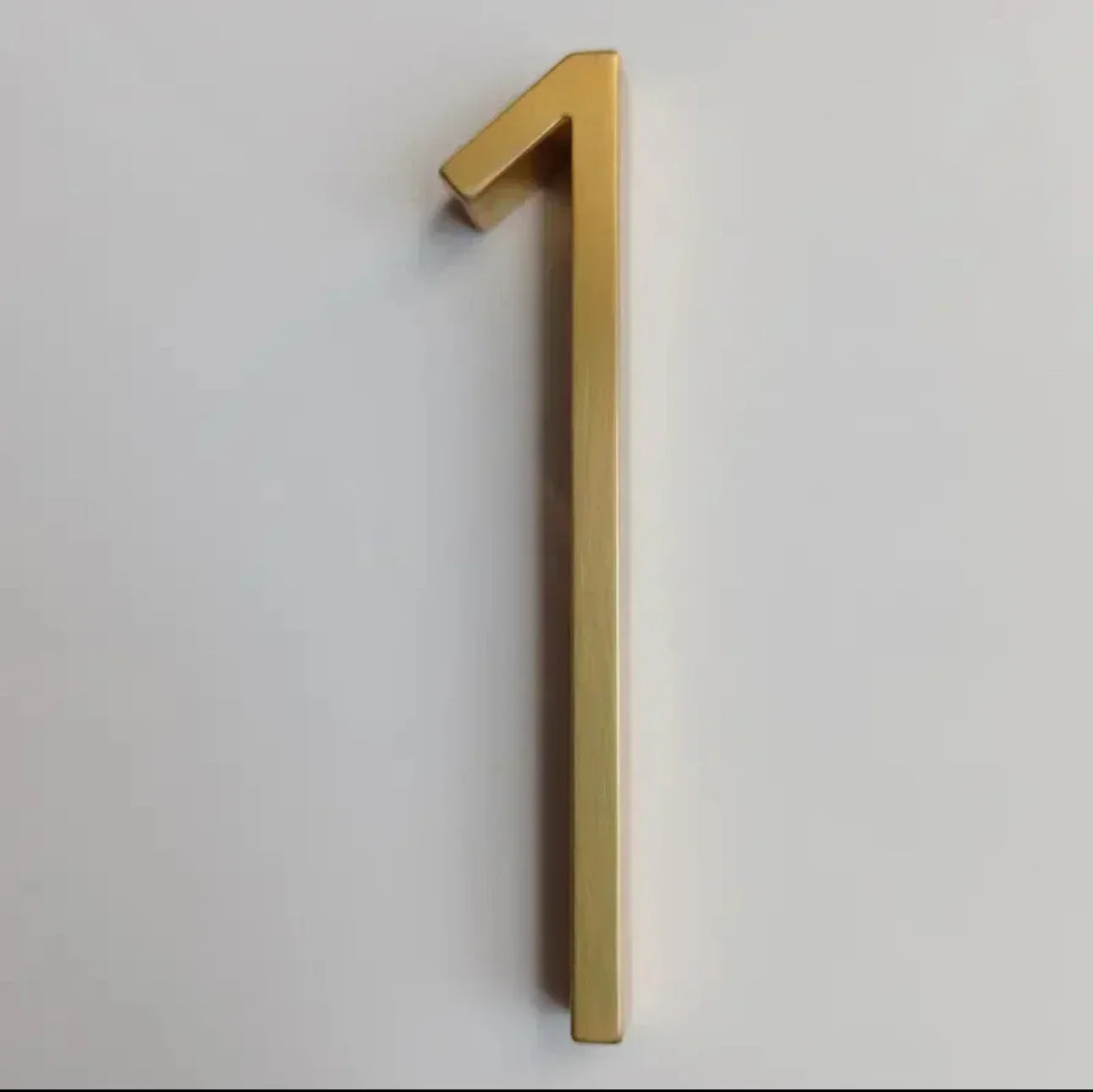 5 Inch Golden House Numbers | Modern Metal Floating Address Numbers with Screws