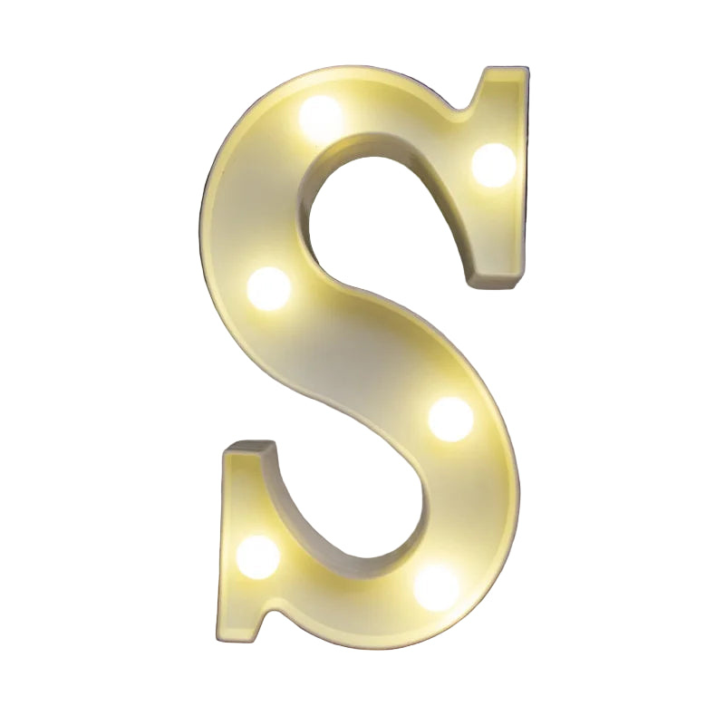 LED Light Alphabet Letter Number Decor