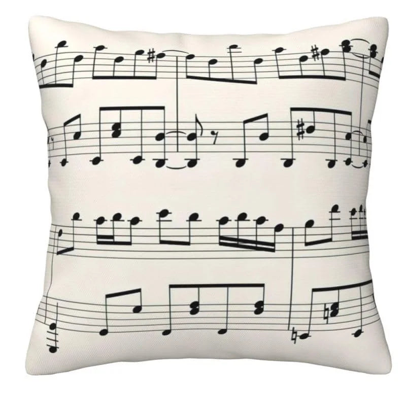 Music Notes & Piano Keys Cushion Cover | 4 Designs, 4 Sizes | Music Lover Gift