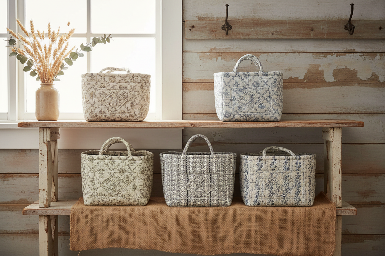 Fabric Storage Basket with Handles - Laundry Hamper