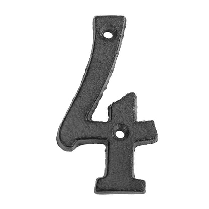 Cast Iron House Numbers 8cm - Door Plate Number Sign Metal