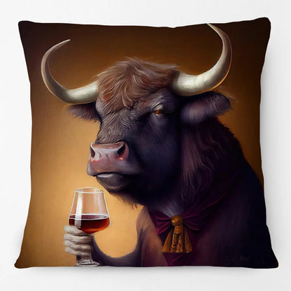 Cushion Cover Wine Bar Vintage Fun Cheetah Donkey Kangaroo