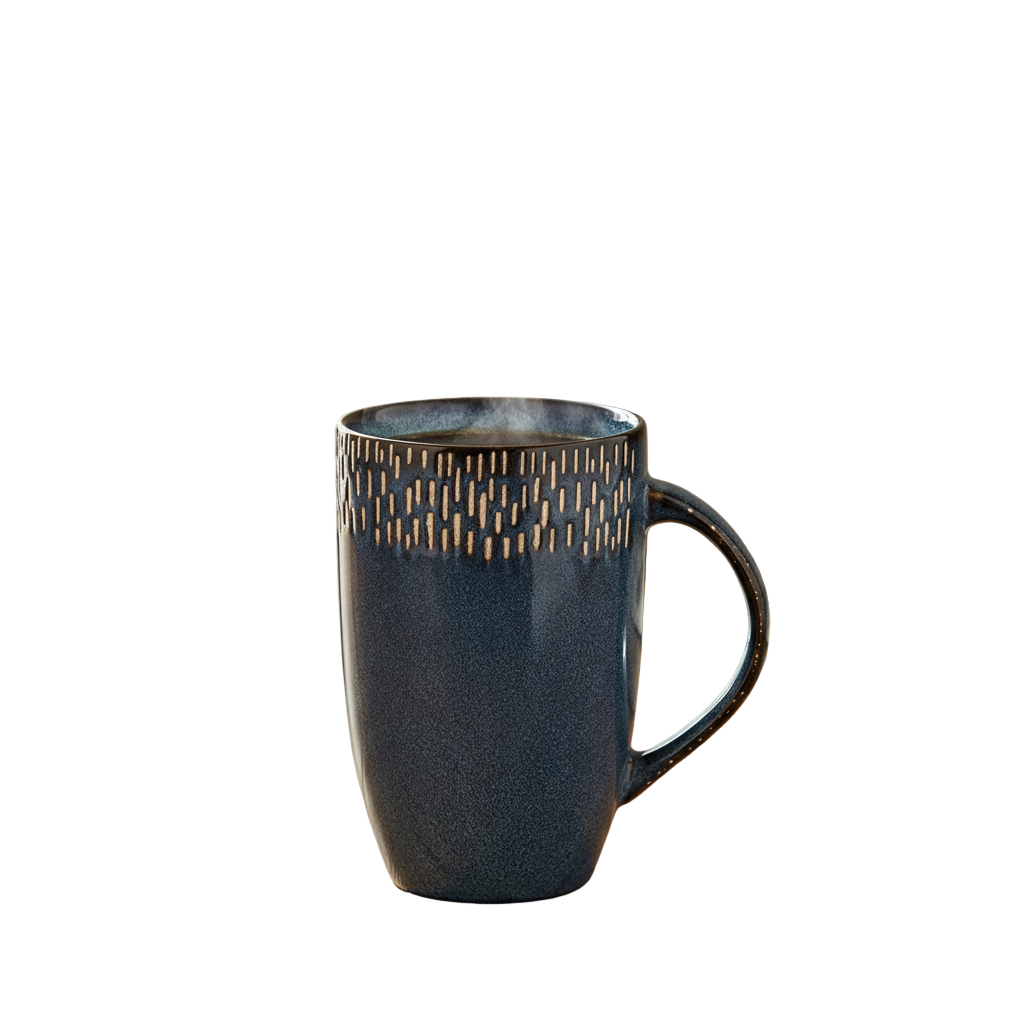 Mug 600ml Large Blue Glaze Coffee Tea