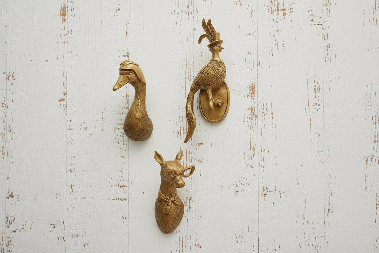 Animal Wall Hanging - Handmade Retro Resin Art Home Decor