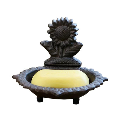 Soap Dish Cast Iron Sunflower