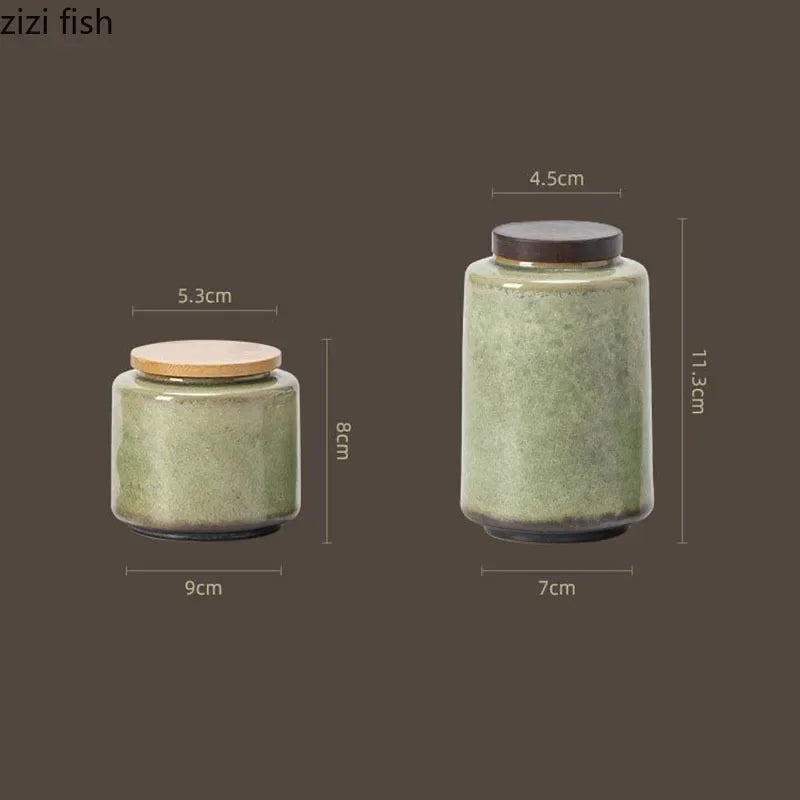 Artisan Ceramic Tea Canister with Bamboo Lid — Airtight Tea & Coffee Storage Jar | Pebble & Reed
