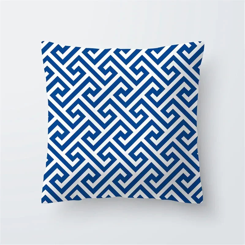 Cushion Cover Sea Life | Blues & Whites Coastal Decorative Throw Pillow