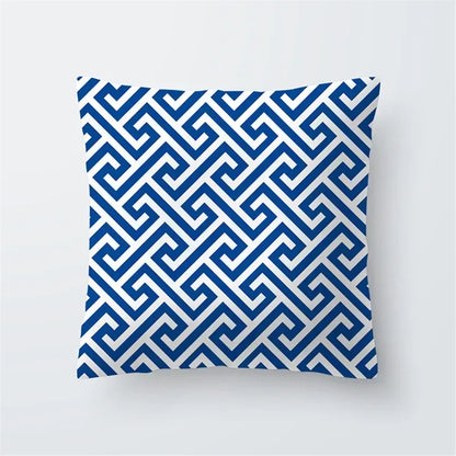 Cushion Cover Sea Life | Blues & Whites Coastal Decorative Throw Pillow