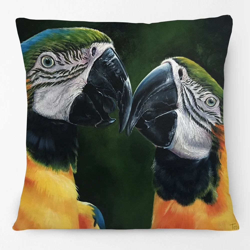 Australian Bird Art Cushion Covers | Lorikeet Kingfisher Toucan Seagull | Sofa Throw Pillow Cover