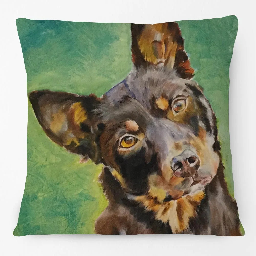Australian Cattle Dog & Kelpie Red Heeler Cushion Cover | 45cm | Linen or Plush | Dog Lover Gift