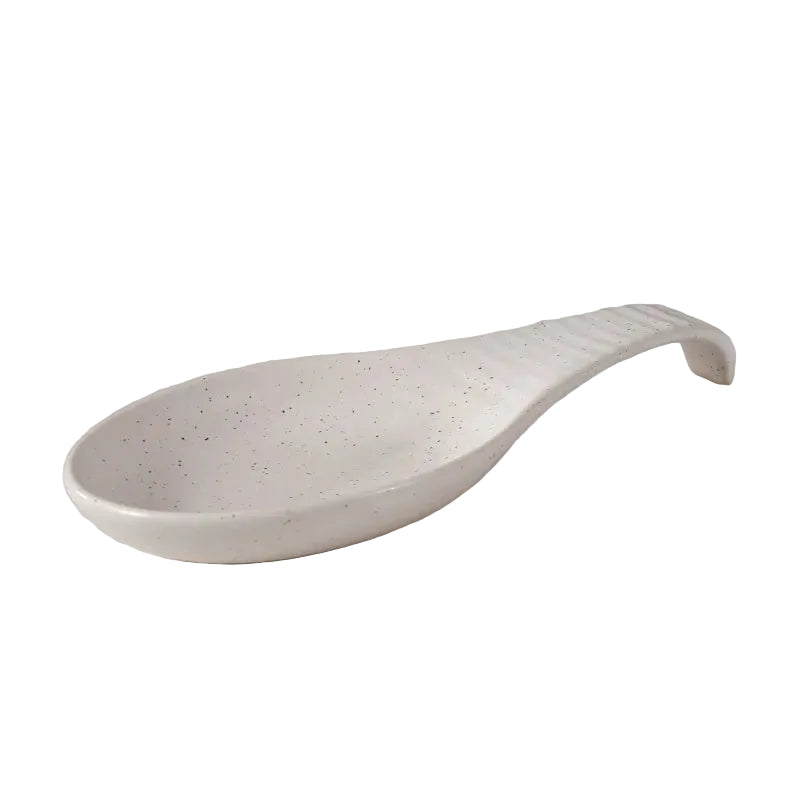 Porcelain Spoon Rest - Ceramic Utensil Holder for Stove Top