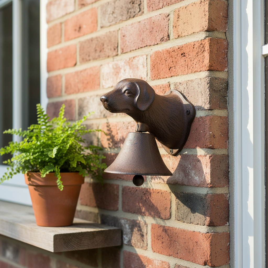 Doorbell Dog Woof Cast Iron - Rustic Farmhouse 15x11.5x13.5cm