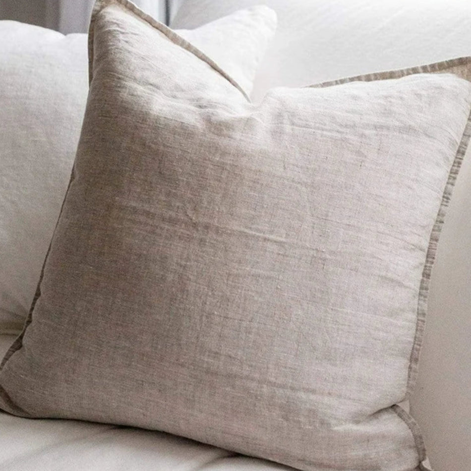 100% Linen Cushion Cover | Soft & Breathable Pillow Cover for Sofa, Bed & Living Room