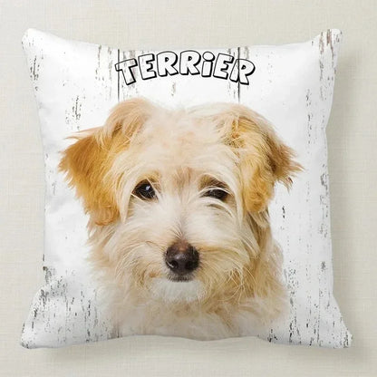 Cushion Cover Dog Breeds | 26 Breeds Polyester Cotton Sofa Pillow Case