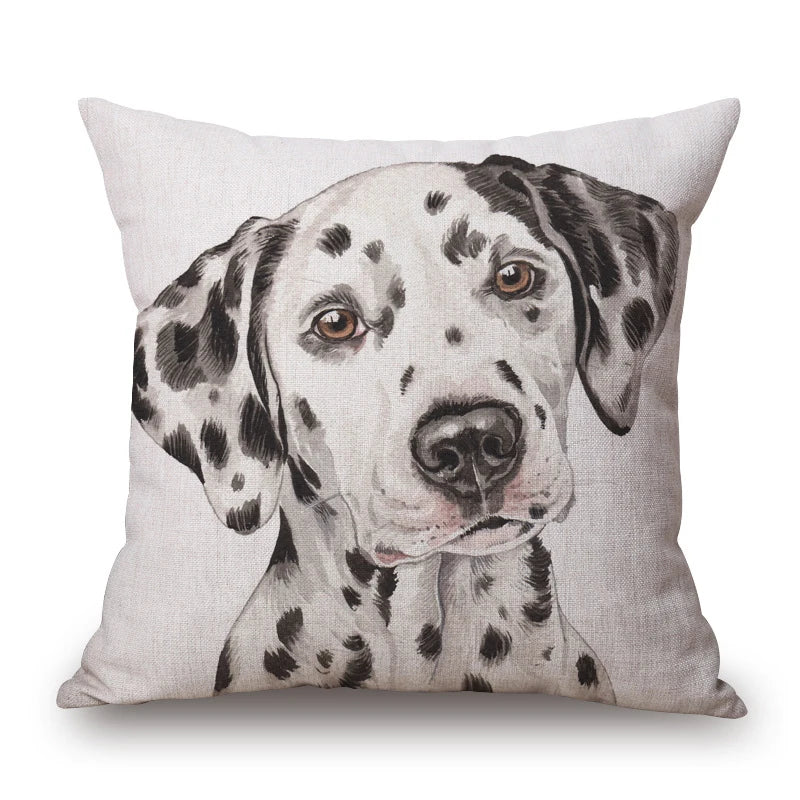 Dog Portrait Cushion Covers | Dalmatian, Boxer, Schnauzer & More | 45x45cm