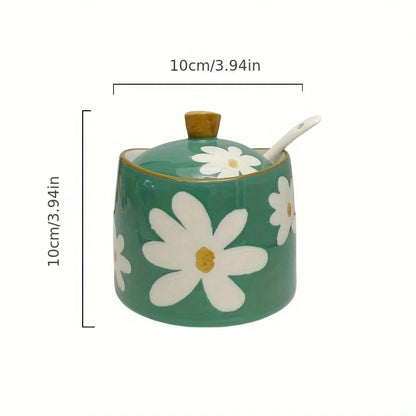 Jar Container Daisy Pepper Salt Seasoning Jar