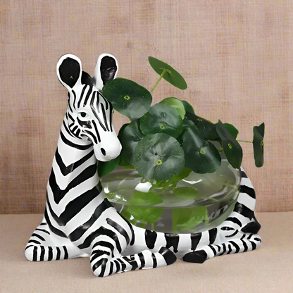 Zebra Pot Planter Fish Bowl